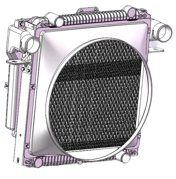 Cooling module assembly render