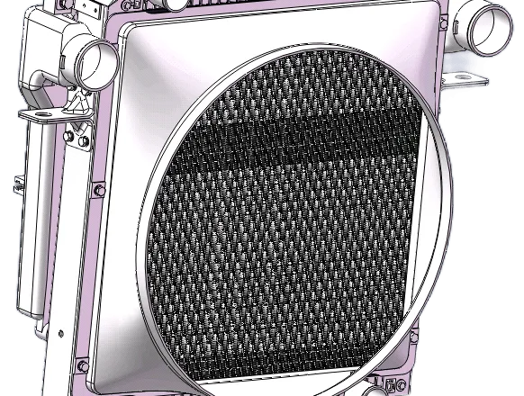 Cooling module assembly render